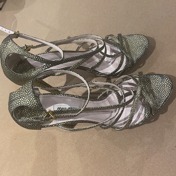 Mui Mui black/gold pumps. Size 40. - Picture 2 of 4